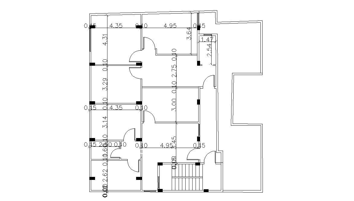 Column Layout Plan Working Drawing Free DWG File - Cadbull