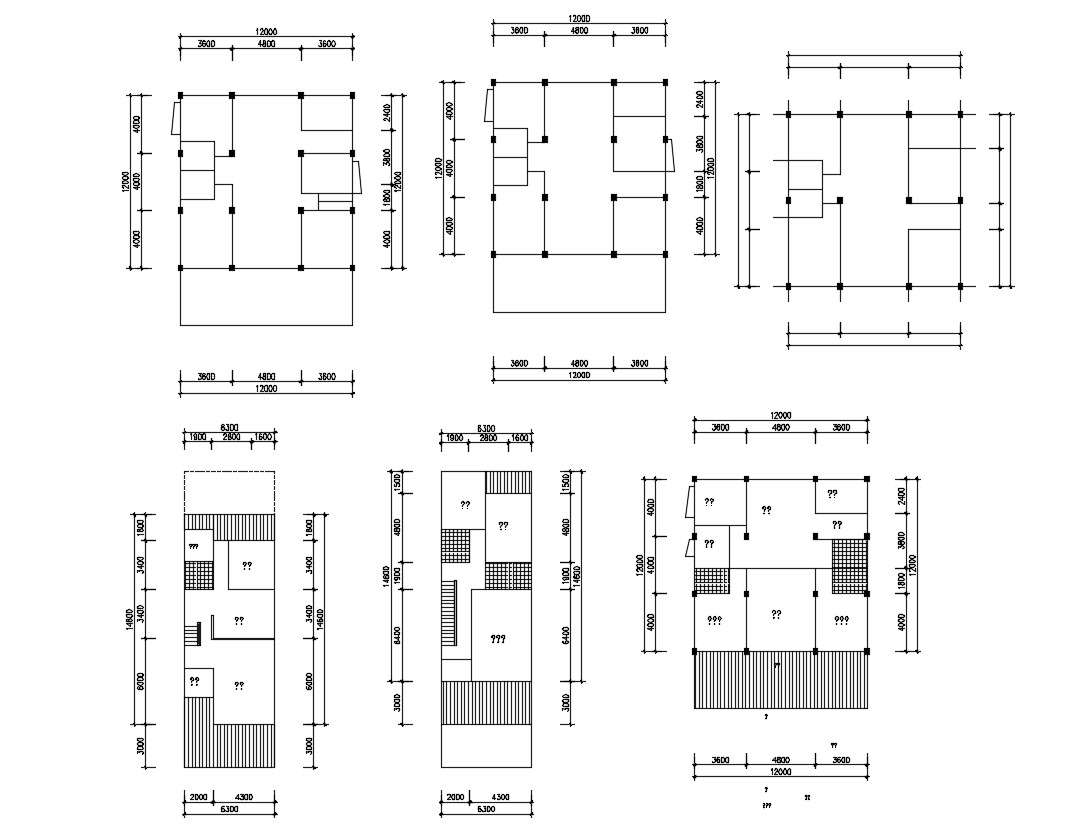 Column Plan Design AutoCAD Drawing - Cadbull