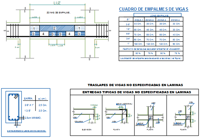 Column and beam detail dwg file - Cadbull