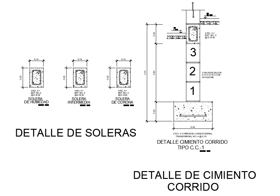 Column and foundation section plan detail dwg file - Cadbull