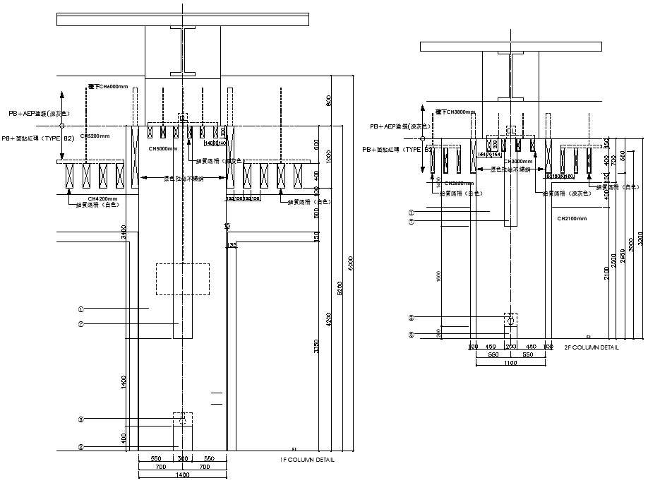 Column design Cross section CAD file - Cadbull