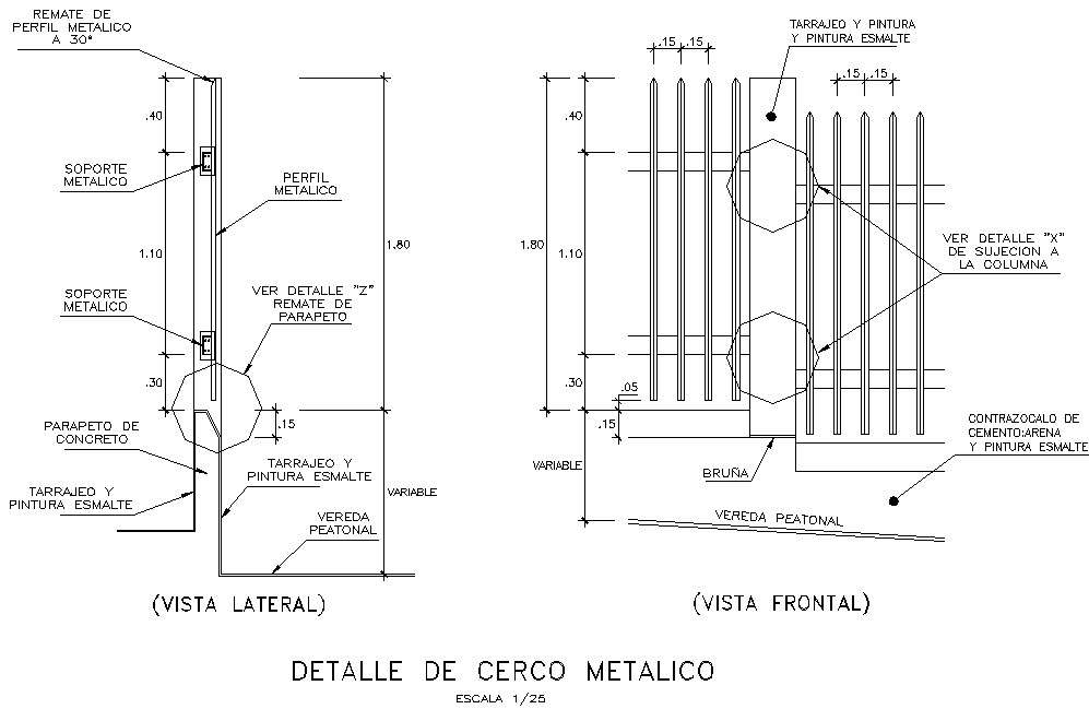 Column detail dwg file - Cadbull