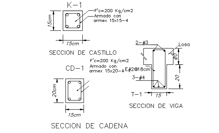 Column plan and elevation detail dwg file - Cadbull