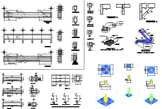 Column Section Detail Dwg File - Cadbull