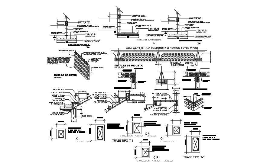 Column Detail Drawing In This AutoCAD File - Cadbull