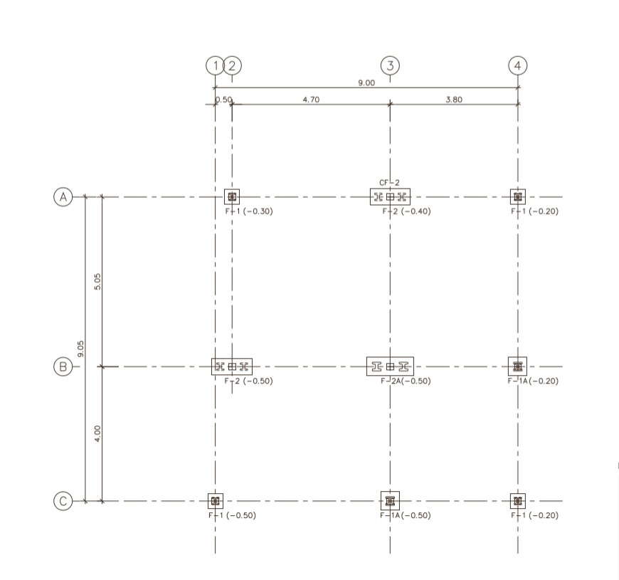 Column Layout DWG Autocad File free Download. - Cadbull