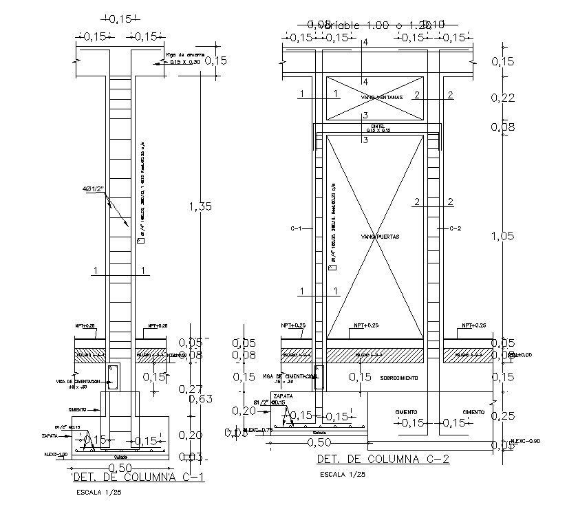 Column Section AutoCAD Drawing Download DWG File - Cadbull