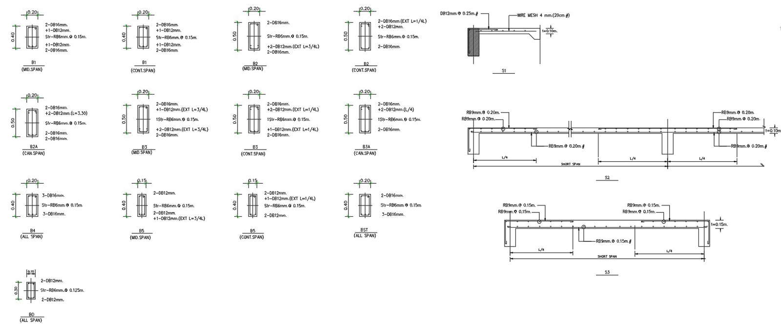 Column and beam details in AutoCAD, dwg file. - Cadbull