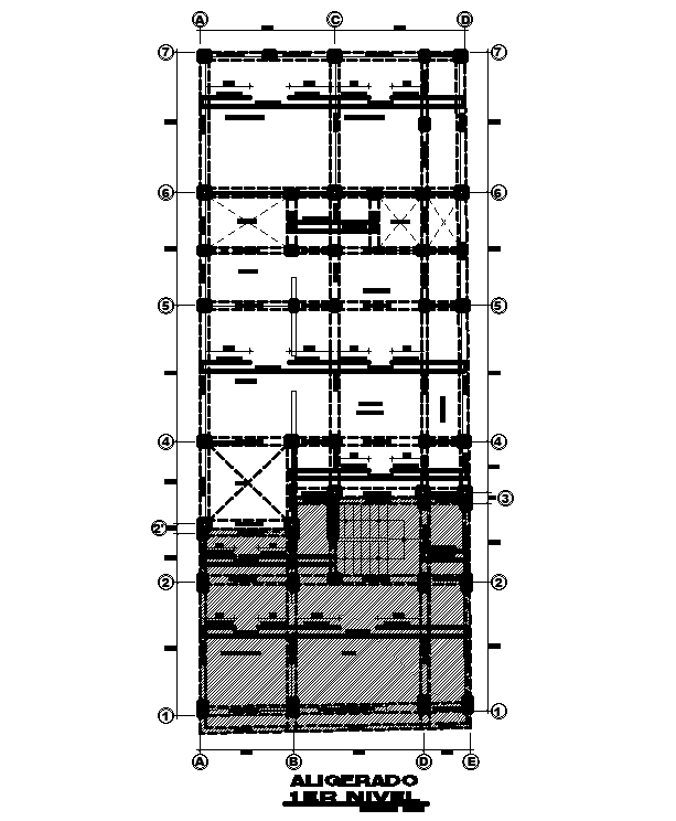 Column And Beam Layout Of 8x19m Ground Floor House Plan Is Given In This Autocad Drawing File