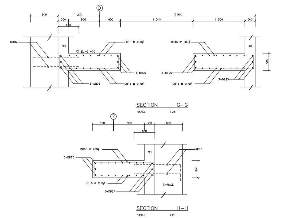 Column And The Beam Reinforcement Section Details Are Shown In This ...