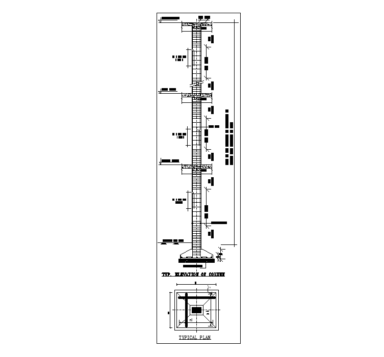 Column detail provided in this AutoCAD drawing file. Download this 2d ...