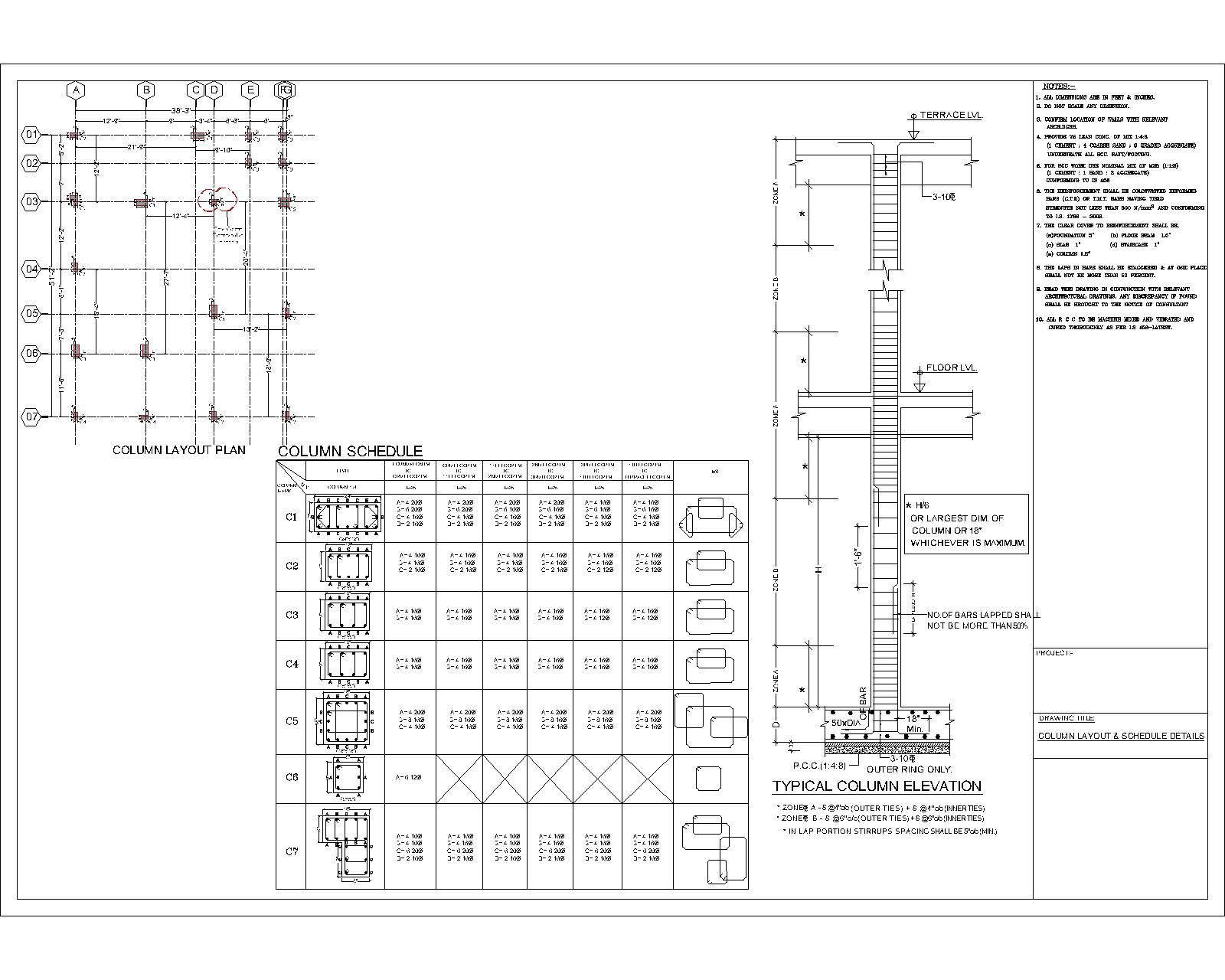 Column Layout Plan Free Download Dwg File Cadbull – NBKomputer