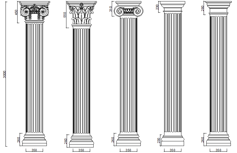 Column Design In Dwg File Cadbull