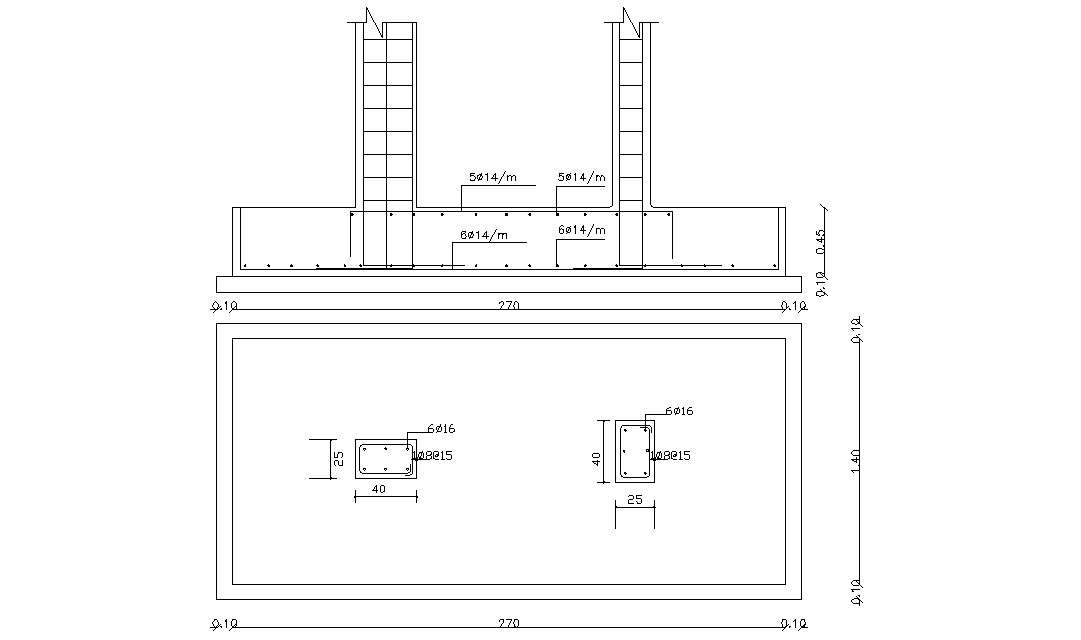 Joint Foundation Pad Footing Column Drawing Dwg File