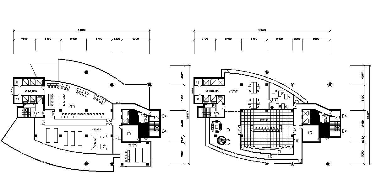 Commerce Building Design Furniture Plan - Cadbull