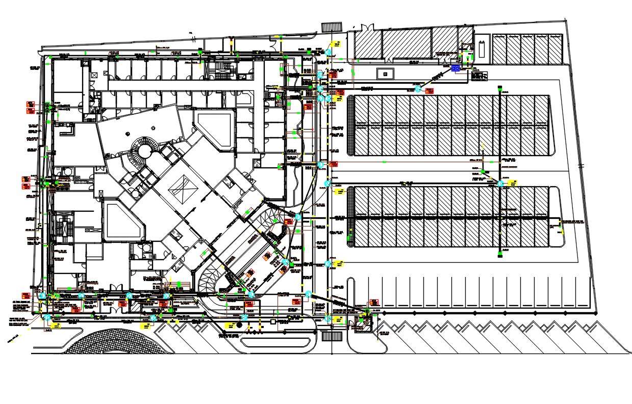 Commercial Building Design Architecture Layout Plan CAD File - Cadbull