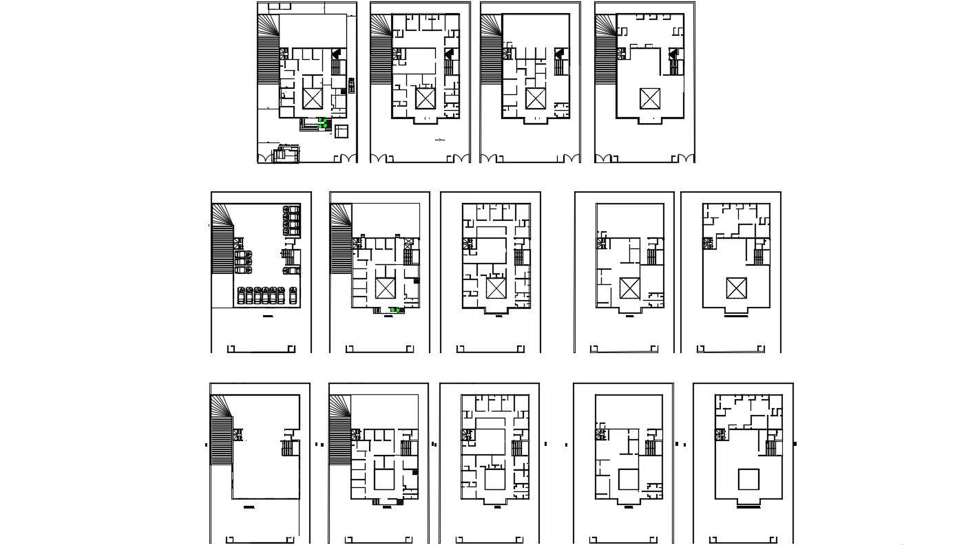 Commercial Building Design Floor Plan DWG Free Download - Cadbull
