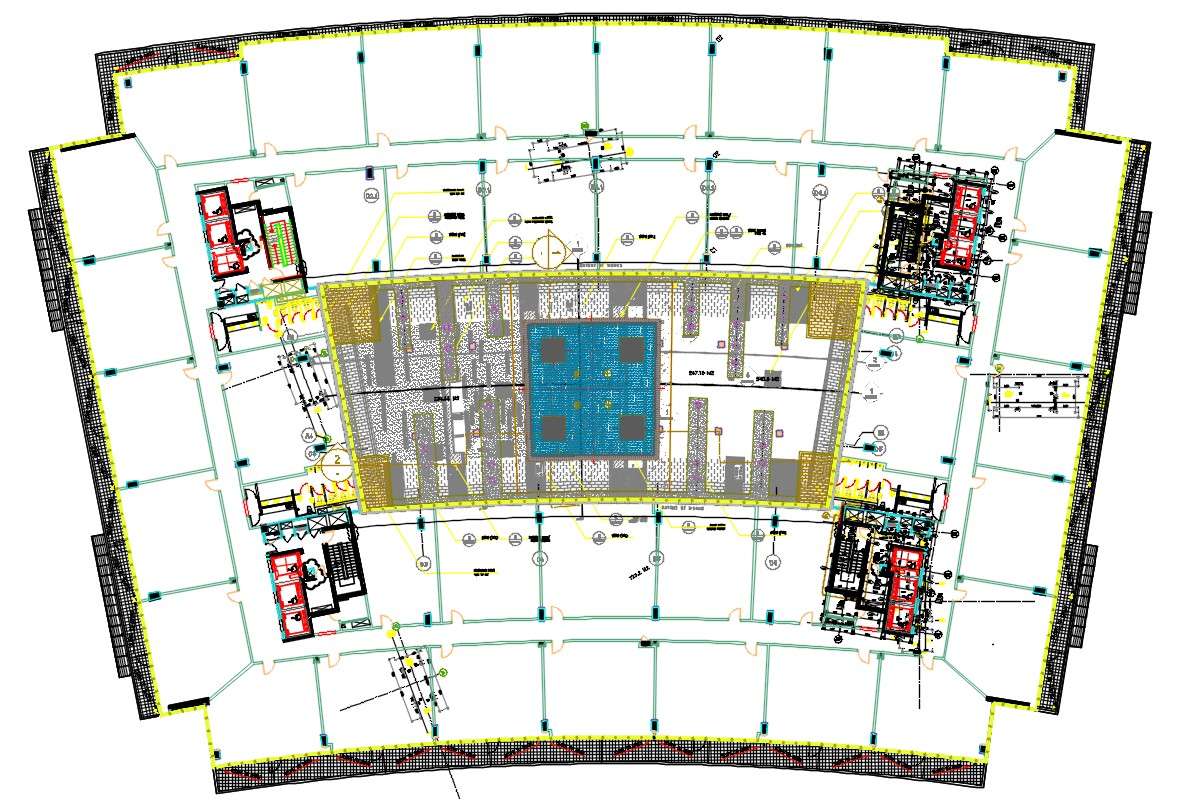 Commercial Building Floor Plan AutoCAD File Cadbull