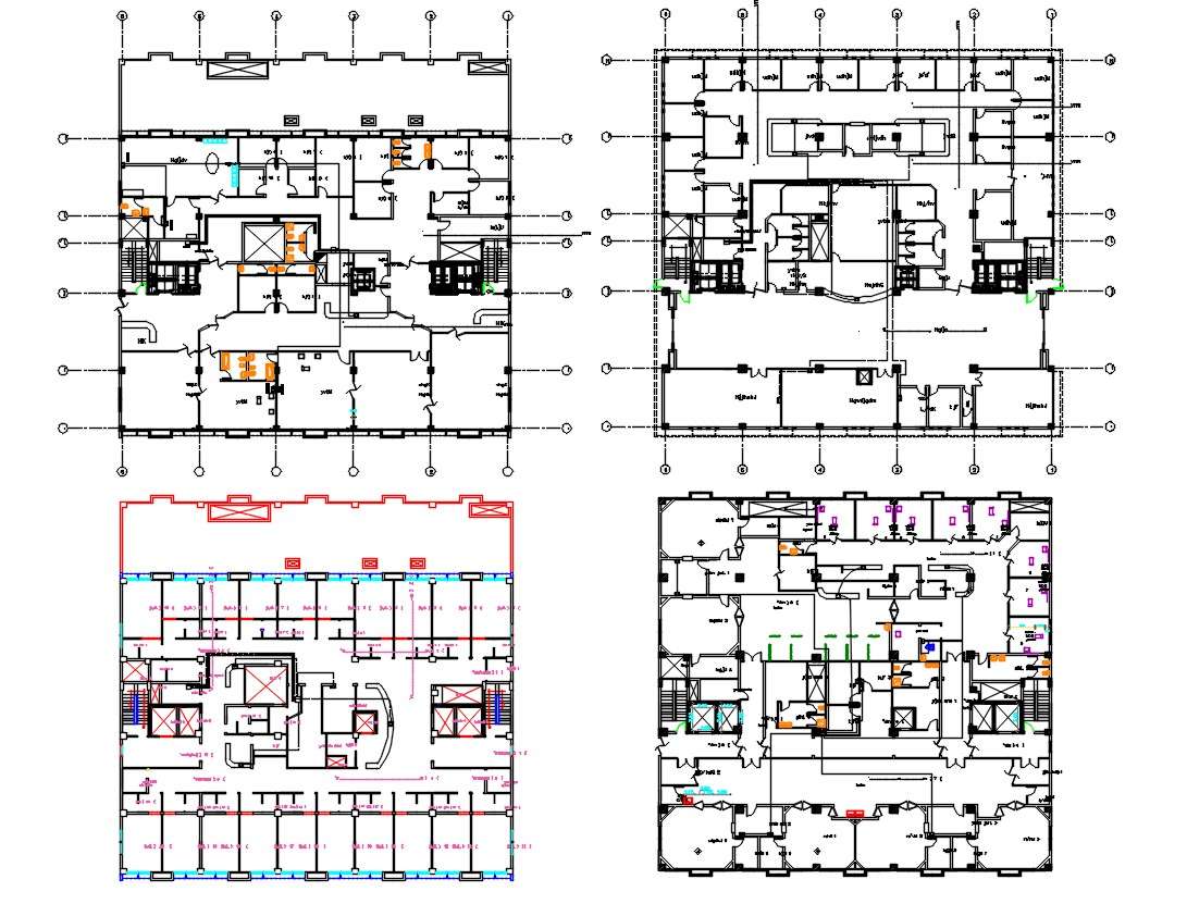 Commercial Building Floor Plan Beam Layout With Centre