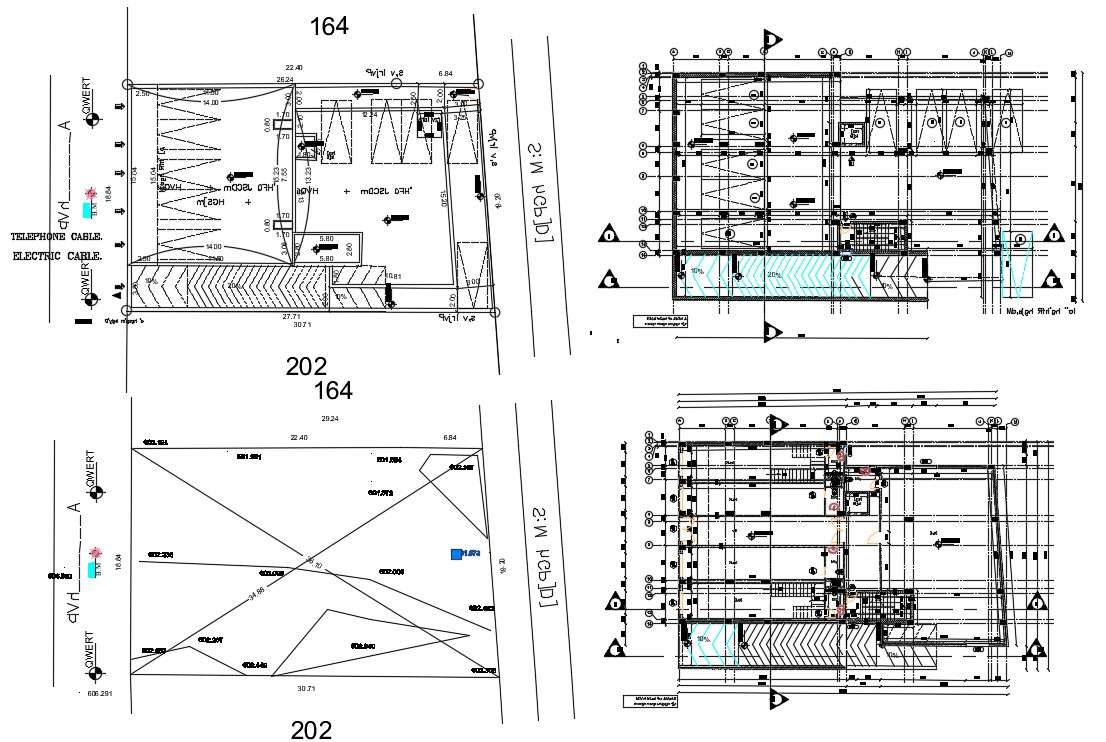 Commercial Building Floor Plan With Basement Parking DWG