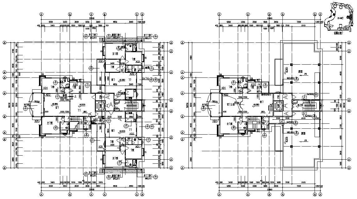 Commercial Building Floor Plans With Terrace AutoCAD File