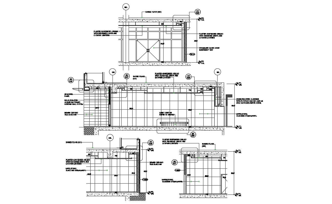 Commercial Building Ground Floor Level Cad Drawing - Cadbull