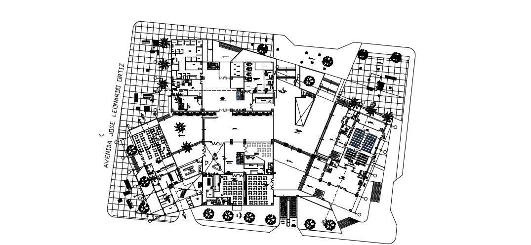 Commercial Complex Plan In DWG File - Cadbull