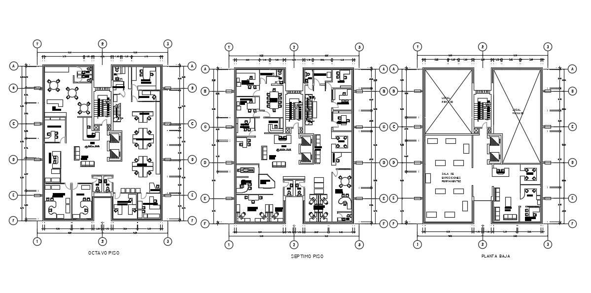 Commercial Office Floor Plan DWG File Cadbull