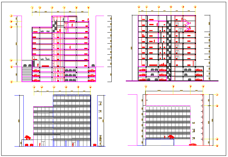 Commercial building plan detail view dwg file - Cadbull