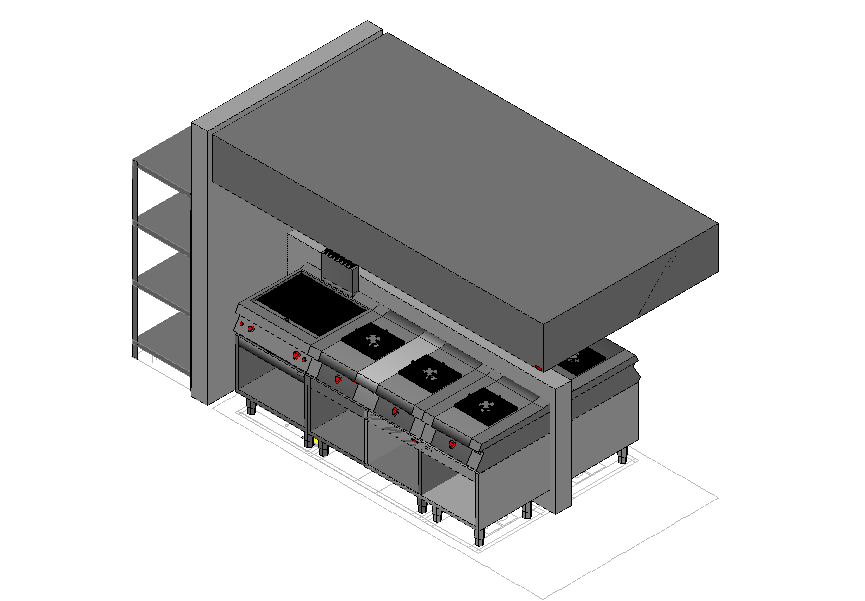 Commercial Kitchen 3d Model In DWG File Cadbull   Commercial Kitchen Details In 3d Tue Mar 2018 01 58 22 