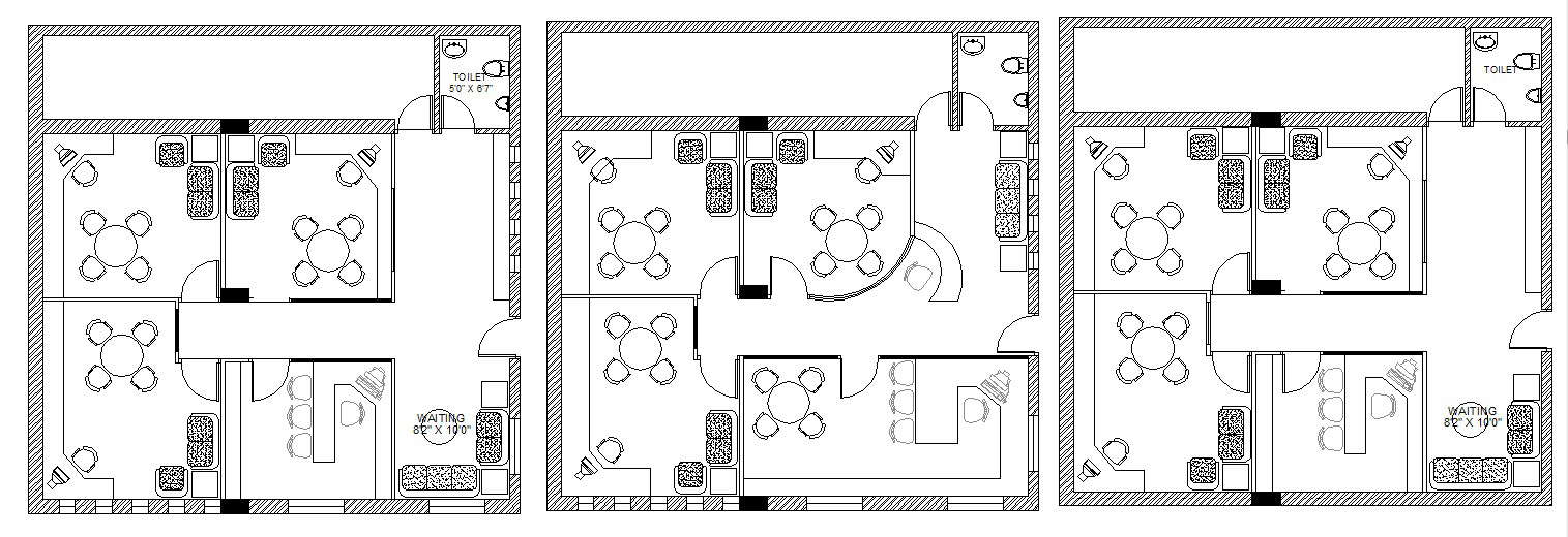 Commercial Office Layout In Dwg File Cadbull