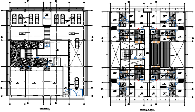 Commercial office plan detail dwg file - Cadbull