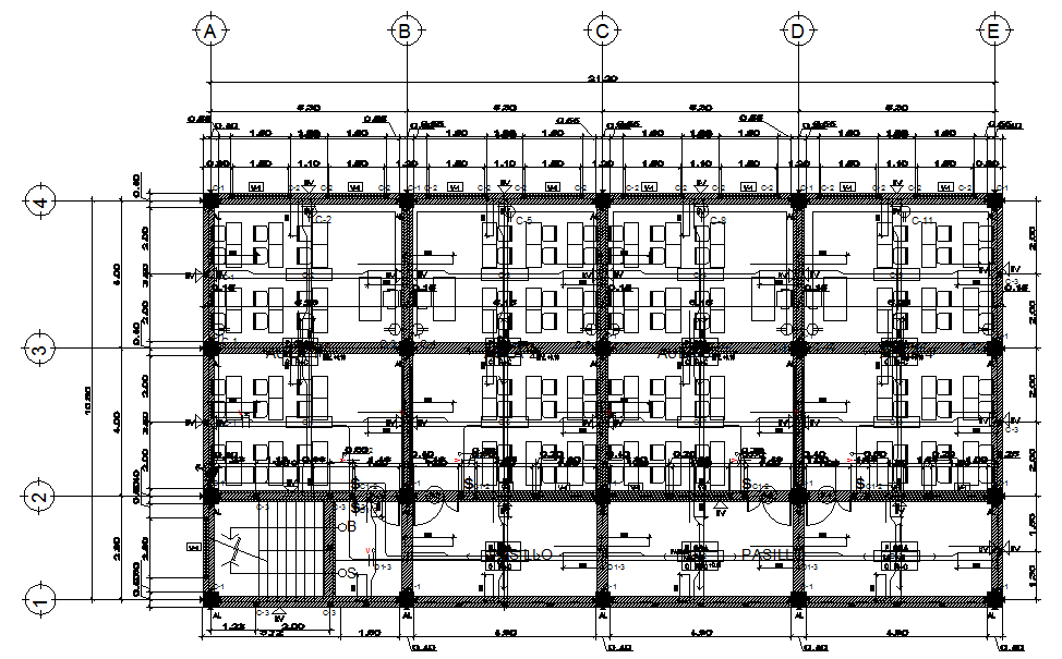 Commercial plan and elevation layout detail dwg file - Cadbull