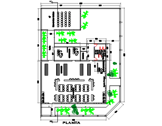 Commercial plan detail dwg file - Cadbull