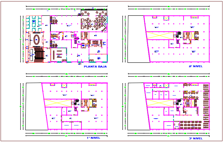 Commercial plan detail of ground floor plan dwg file - Cadbull