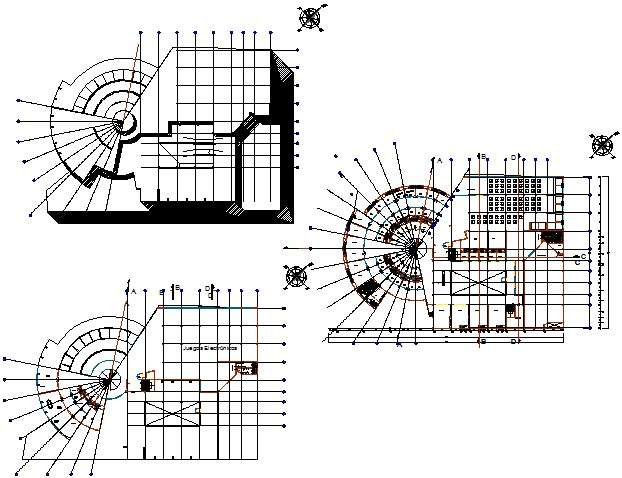Commercial working office building plan detail dwg file - Cadbull