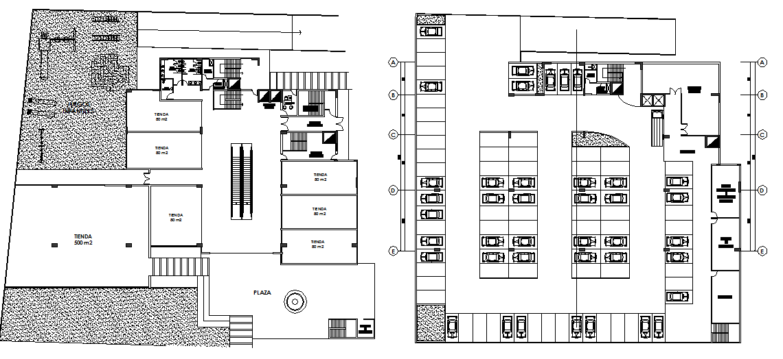 Commercial working plan detail dwg file - Cadbull