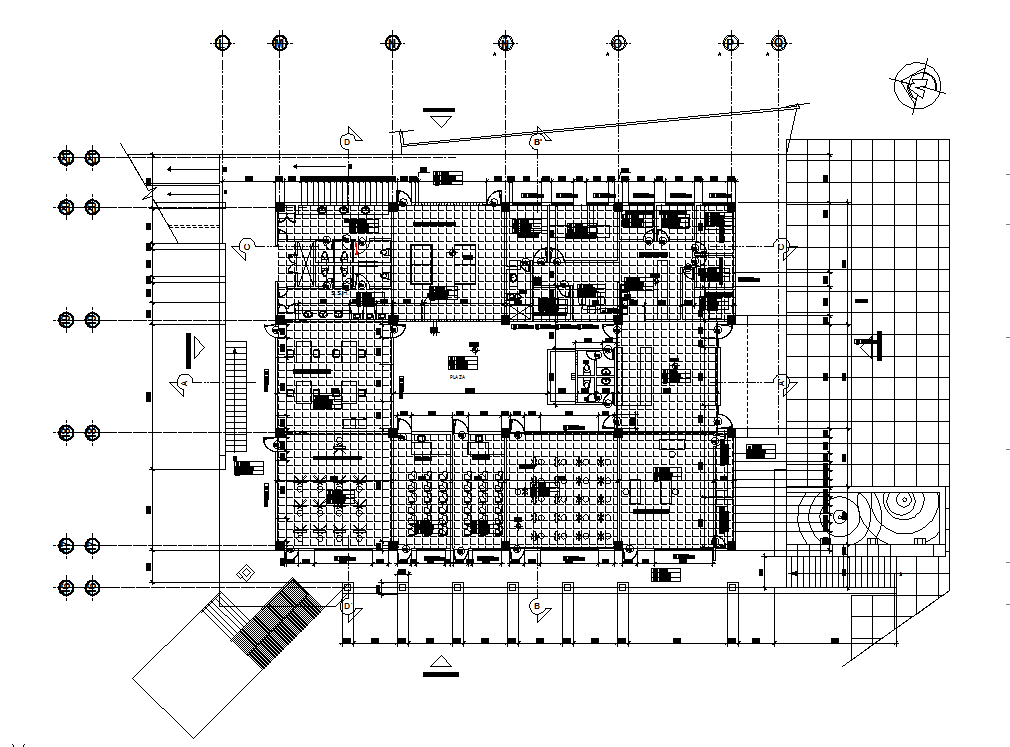 Commercial working plan detail dwg file - Cadbull