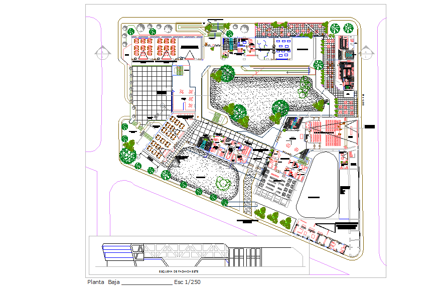 Commercial working plan detail dwg file - Cadbull