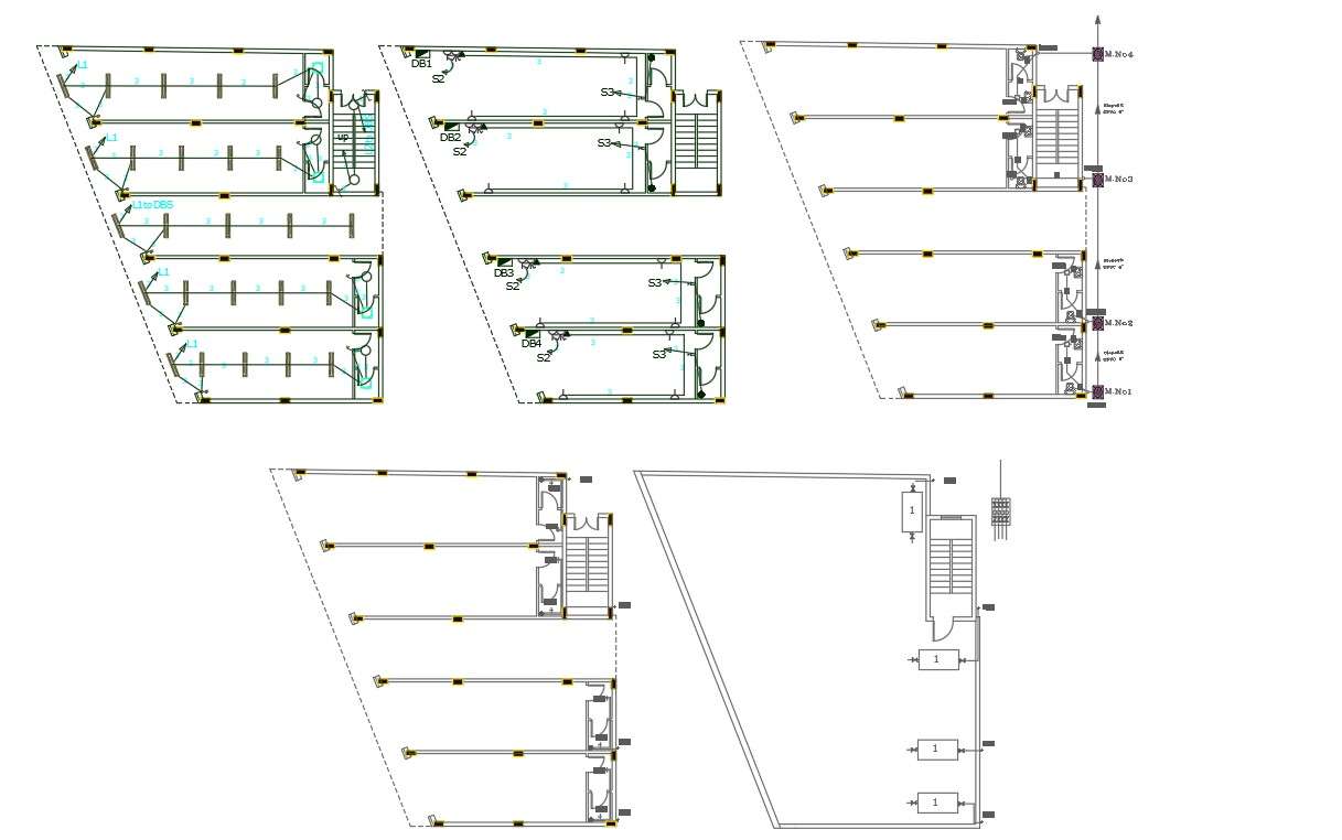 Commercial Shop Electrical Plan CAD Drawing Cadbull