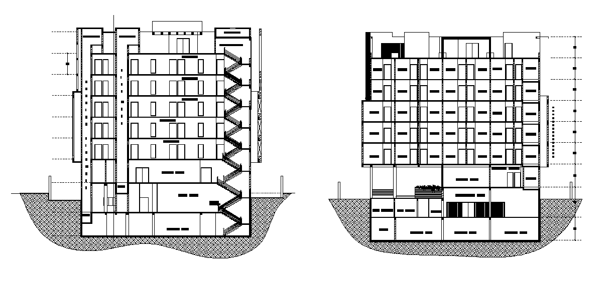 Commercial building section detail drawing provided in this AutoCAD ...