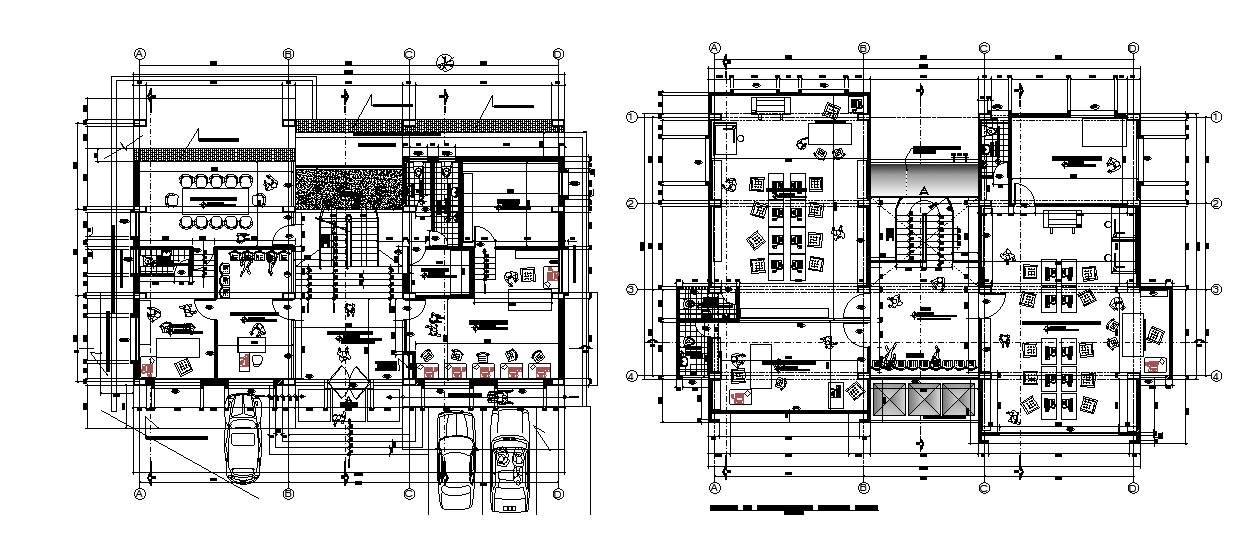 Commercial office ground floor plan describes in this file. Download 2d ...