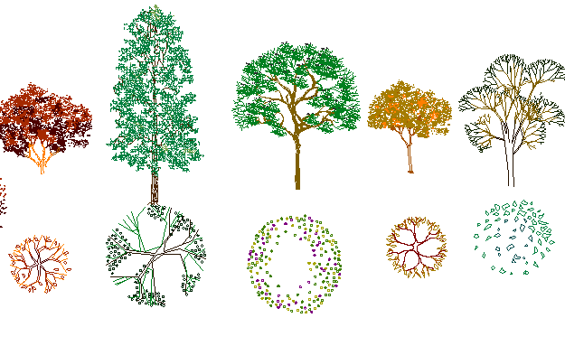 Dwg изображения деревьев