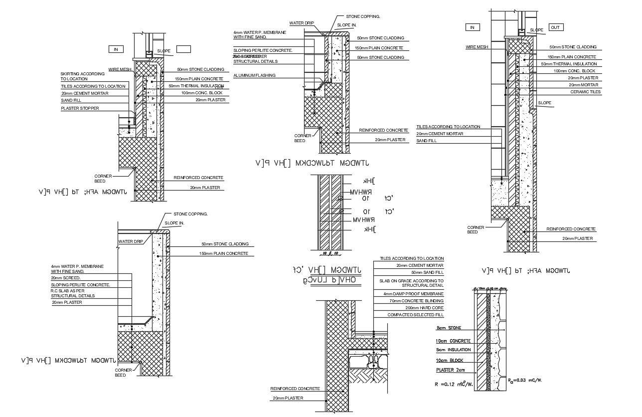 Concrete Building Wall Section Drawing Free DWG File Cadbull