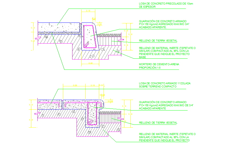 Concrete Slab Detail In Dwg File Cadbull