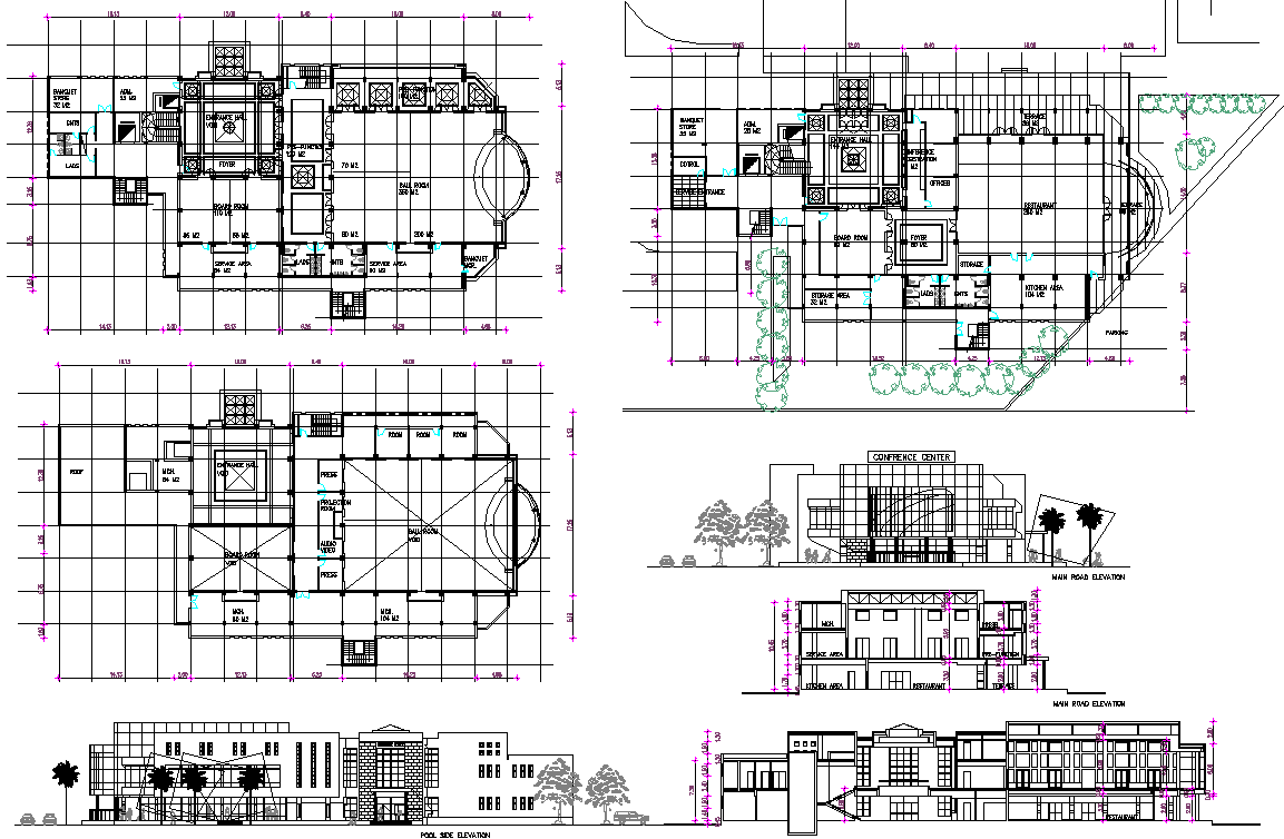 conference hall architectural plans