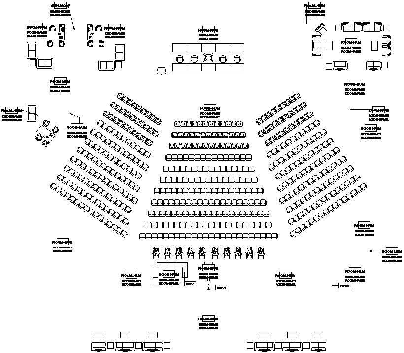 Conference and meeting chairs and tables,sofa Drawing blocks are ...