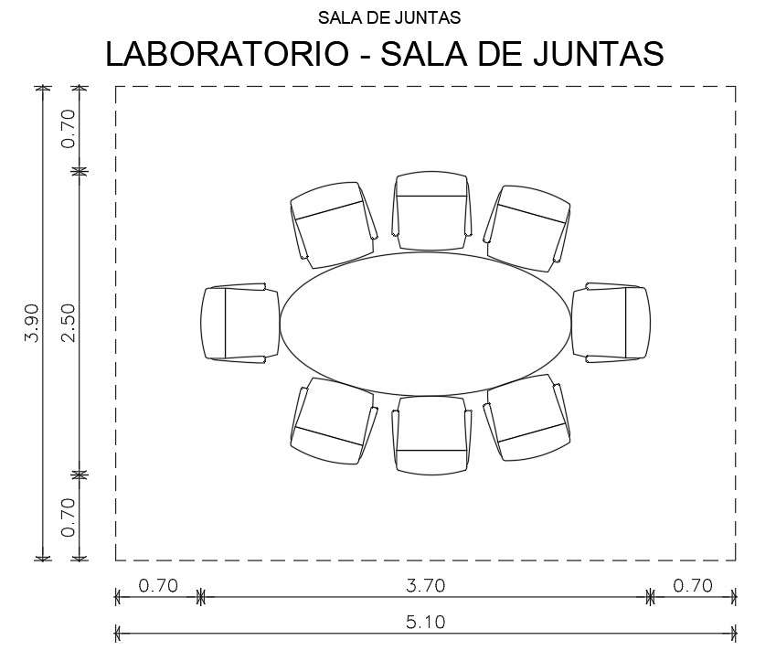 Conference table block plan drawing specified in this file. Download ...