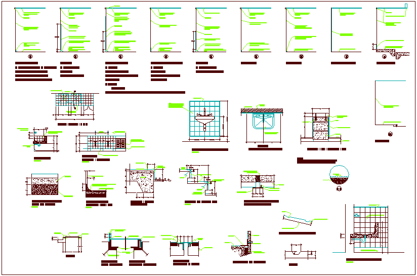 Construction Design of different area view dwg file - Cadbull