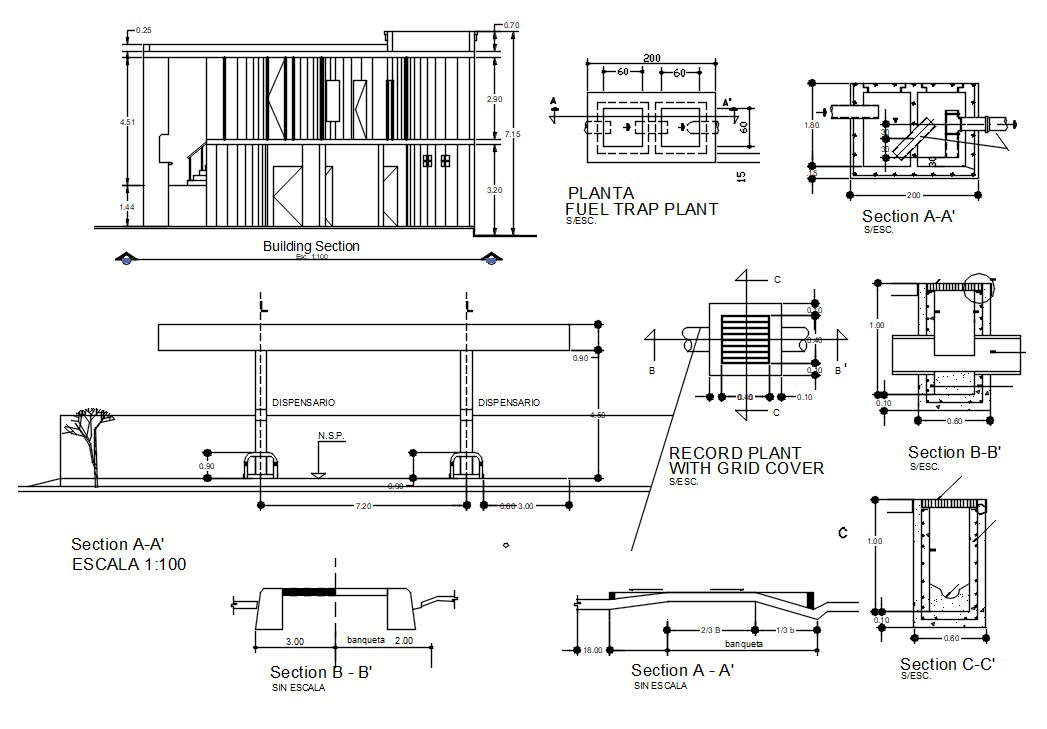 Construction House Section Plan - Cadbull